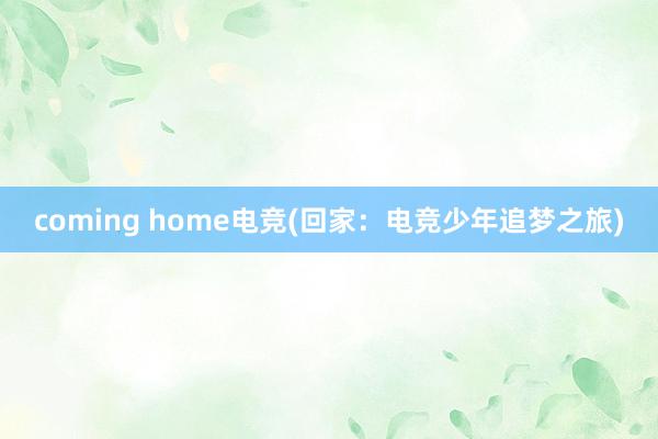 coming home电竞(回家：电竞少年追梦之旅)