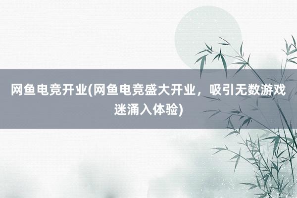 网鱼电竞开业(网鱼电竞盛大开业，吸引无数游戏迷涌入体验)