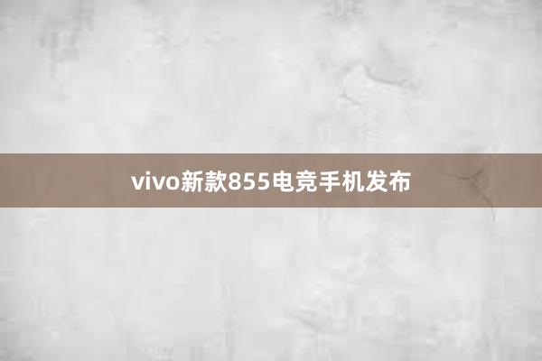 vivo新款855电竞手机发布